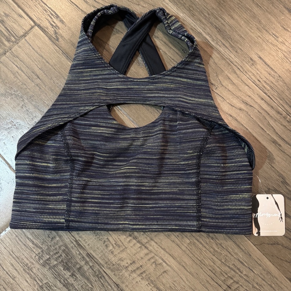 NWT Free People Movement‎ Combo XS Ribbed High Neck Cutout Sports Bra